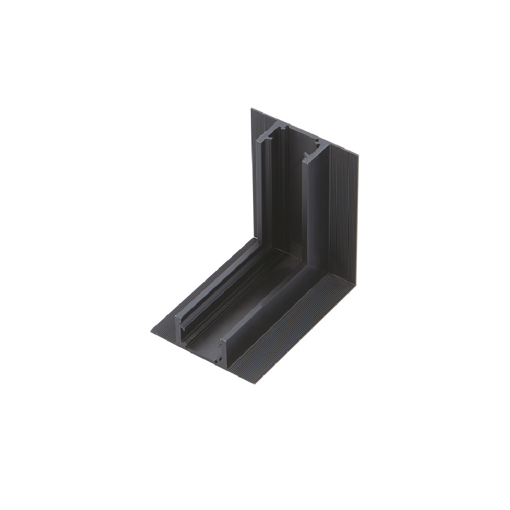 TCM004-Black_1 Inlight Οριζόντιος σύνδεσμος γωνία για μαγνητική mini χωνευτή ράγα σε μαύρη απόχρωση (TCM004-Black) - Image 1