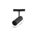 Inlight Σποτ για Curved μαγνητική ράγα LED 12W 3000K σε μαύρη απόχρωση D:4,8x11,5cm (TMC0051-Black) - Image 2