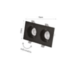 Inlight Downlight σποτ GU10 σε λευκή και μαύρη απόχρωση (X00330WB) - Image 2