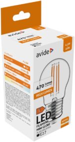 Avide LED Filament Mini Σφαιρική 4.5W E27 NW 4000K