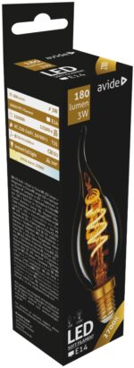 Avide LED Soft Filament Κερί Φλόγα 3W E14 360° Θερμό 2700K