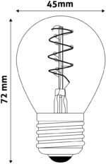 Avide LED Soft Filament Σφαιρική 3W E27 360° Θερμό 2700K - Image 3