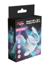 ATC-C6 Μαγνητικό Καλώδιο Φόρτισης και Μεταφοράς Δεδομένων USB-A σε Type-C 66W 1m Λευκό - Image 2