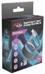 ATC-C6 Μαγνητικό Καλώδιο Φόρτισης & Μεαφοράς Δεδομένων Type-C σε Type-C 65W 1m Μαύρο - Image 2