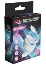 ATC-C6 Μαγνητικό Καλώδιο Φόρτισης & Μεταφοράς Δεδομένων Type-C σε Lightning 27W 1m Λευκό - Image 2