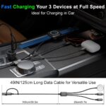 XO CX040 Πολλαπλό Καλώδιο Φόρτισης & Μεταφοράς Δεδομένων με USB-A Type-C Lighting & Smartwatch - Image 5