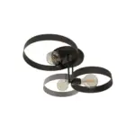 ΦΩΤΙΣΤΙΚΟ ΟΡΟΦΗΣ ΠΛΑΦΟΝΙΕΡΑ 3/Φ ΧΕΙΡΟΠΟΙΗΤΟ ΜΕΤΑΛΛΙΚΟ ΜΑΥΡΟ-ΑΣΗΜΙ