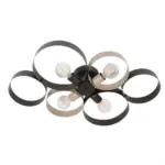 ΦΩΤΙΣΤΙΚΟ ΟΡΟΦΗΣ ΠΛΑΦΟΝΙΕΡΑ 4/Φ ΧΕΙΡΟΠΟΙΗΤΟ ΜΕΤΑΛΛΙΚΟ ΜΑΥΡΟ-ΜΟΚΑ