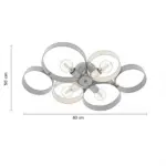 ΦΩΤΙΣΤΙΚΟ ΟΡΟΦΗΣ ΠΛΑΦΟΝΙΕΡΑ 4/Φ ΧΕΙΡΟΠΟΙΗΤΟ ΜΕΤΑΛΛΙΚΟ ΜΑΥΡΟ-ΜΟΚΑ - Image 2