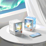 XO OZ14 Φωτιστικό Προβολέας Aurora & Ηχείο 1200mAh - Image 3