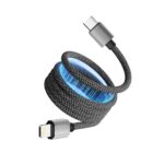 ATC-C6 Μαγνητικό Καλώδιο Φόρτισης & Μεταφοράς Δεδομένων Type-C σε Lightning 27W 1m Μαύρο