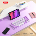 XO KB-12 Ασύρματο Πληκτρολόγιο Bluetooth Tri-Colour Μωβ - Image 5