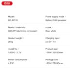 XO MF78 Επιτραπέζιος Ανεμιστήρας 4 ιντσών 1200mAh Μπλέ - Image 8