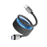 ATC-C6 Μαγνητικό Καλώδιο Φόρτισης & Μεαφοράς Δεδομένων Type-C σε Type-C 65W 1m Μαύρο