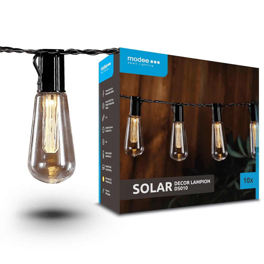 media-1706192792338 Modee Lighting LED Ηλιακή Γιρλάντα 10db 4,7m - Image 1