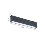 Inlight Γραμμικό φωτιστικό LED 20W 3CCT για ultra thin ράγα σε μαύρη απόχρωση D:62X2,6X4,8cm (TMU0170-Black) - Image 2