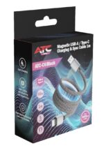 ATC-C6 Μαγνητικό Καλώδιο Φόρτισης & Μεταφοράς Δεδομένων USB-A σε Type-C 66W 1m Μαύρο - Image 2