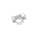 Inlight Χωνευτό τετράγωνο σποτ από γύψο 1XGU10 D:8cm (Χ0011-WH) - Image 2