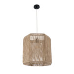 GLOBOSTAR® CAYMAN 00519 Boho Κρεμαστό Φωτιστικό Οροφής με Ντουί 1 x E27 AC 220-240V IP20 - Μπεζ - Μ40 x Π40 x Υ40cm - Image 4