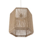 GLOBOSTAR® CAYMAN 00519 Boho Κρεμαστό Φωτιστικό Οροφής με Ντουί 1 x E27 AC 220-240V IP20 - Μπεζ - Μ40 x Π40 x Υ40cm - Image 6