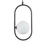 GLOBOSTAR® HAMBURG 00589 Μοντέρνο Κρεμαστό Φωτιστικό Οροφής με Ντουί 1 x G9 AC 220-240V IP20 - Μαύρο & Λευκό - Μ20 x Π15 x Υ40cm - Image 5