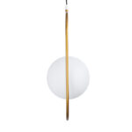 GLOBOSTAR® HAMBURG 00592 Μοντέρνο Κρεμαστό Φωτιστικό Οροφής με Ντουί 1 x E14 AC 220-240V IP20 - Χρυσό & Λευκό - Μ25 x Π20 x Υ50cm - Image 6