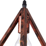 GLOBOSTAR® TRIANGLE 00609 Μοντέρνο Κρεμαστό Φωτιστικό Οροφής με Ντουί 5 x E27 AC 220-240V IP20 - Χάλκινο - Μ170 x Π22 x Y130cm - Image 6