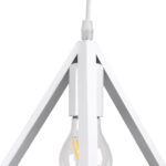GLOBOSTAR® TRIANGLE 00612 Μοντέρνο Κρεμαστό Φωτιστικό Οροφής με Ντουί 2 x E27 AC 220-240V IP20 - Λευκό - Μ60 x Π22 x Y130cm - Image 6