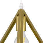 GLOBOSTAR® TRIANGLE 00615 Μοντέρνο Κρεμαστό Φωτιστικό Οροφής με Ντουί 2 x E27 AC 220-240V IP20 - Χρυσό - Μ60 x Π22 x Y130cm - Image 6