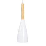 GLOBOSTAR® DILLON 00627 Μοντέρνο Κρεμαστό Φωτιστικό Οροφής με Ντουί 3 x E27 AC 220-240V IP20 - Λευκό & Μπεζ - Μ26 x Π26 x Υ130cm - Image 5