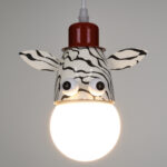 GLOBOSTAR® ZEBRA 00639 Παιδικό Κρεμαστό Φωτιστικό Οροφής με Ντουί 1 x E27 AC 220-240V IP20 - Πολύχρωμο - Μ19 x Π10.5 x Υ13.5cm - Image 3