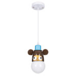 GLOBOSTAR® MONKEY 00640 Παιδικό Κρεμαστό Φωτιστικό Οροφής με Ντουί 1 x E27 AC 220-240V IP20 - Πολύχρωμο - Μ14.5 x Π10.5 x Υ13.5cm - Image 4