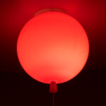 GLOBOSTAR® BALLOON 00652 Παιδικό Φωτιστικό Οροφής με Ντουί 1 x E27 AC 220-240V IP20 - Κόκκινο - Μ30 x Π30 x Υ33cm - Image 3