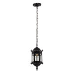 GLOBOSTAR® DARCY 00655 Vintage Κρεμαστό Φωτιστικό Οροφής με Ντουί 1 x E27 AC 220-240V IP20 - Μαύρο - Μ15.5 x Π15.5 x Υ32.5cm - Image 4
