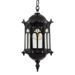 GLOBOSTAR® DARCY 00655 Vintage Κρεμαστό Φωτιστικό Οροφής με Ντουί 1 x E27 AC 220-240V IP20 - Μαύρο - Μ15.5 x Π15.5 x Υ32.5cm - Image 5