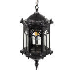 GLOBOSTAR® DARCY 00655 Vintage Κρεμαστό Φωτιστικό Οροφής με Ντουί 1 x E27 AC 220-240V IP20 - Μαύρο - Μ15.5 x Π15.5 x Υ32.5cm - Image 6