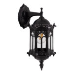 GLOBOSTAR® DARCY 00657 Vintage Φωτιστικό Τοίχου - Απλίκα με Ντουί 1 x E27 AC 220-240V IP20 - Μαύρο - Μ15.5 x Π15.5 x Υ34.5cm - Image 4