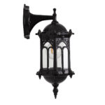 GLOBOSTAR® DARCY 00657 Vintage Φωτιστικό Τοίχου - Απλίκα με Ντουί 1 x E27 AC 220-240V IP20 - Μαύρο - Μ15.5 x Π15.5 x Υ34.5cm - Image 6