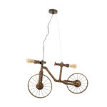 GLOBOSTAR® SWIFTWALKER 00660 Vintage Κρεμαστό Φωτιστικό Οροφής με Ντουί 3 x E27 AC 220-240V IP20 - Χάλκινο & Κόκκινο - Μ85 x Π29.5 x Υ55cm - Image 4