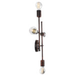 GLOBOSTAR® PIPING 00662 Vintage Φωτιστικό Τοίχου - Απλίκα με Ντουί 4 x E27 AC 220-240V IP20 - Χάλκινο - Μ40 x Π9 x Υ52cm - Image 5