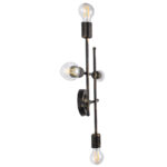 GLOBOSTAR® PIPING 00663 Vintage Φωτιστικό Τοίχου - Απλίκα με Ντουί 4 x E27 AC 220-240V IP20 - Μπρούτζινο - Μ40 x Π9 x Υ52cm - Image 5