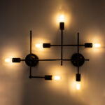 GLOBOSTAR® PIPING 00666-1 Vintage Φωτιστικό Οροφής με Ντουί 6 x E27 AC 220-240V IP20 - Μπρούτζινο - Μ66 x Π9.5 x Υ49cm - Image 3