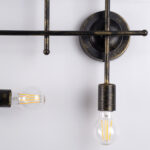 GLOBOSTAR® PIPING 00666 Vintage Φωτιστικό Τοίχου - Απλίκα με Ντουί 6 x E27 AC 220-240V IP20 - Μπρούτζινο - Μ66 x Π9.5 x Υ49cm - Image 6