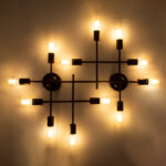 GLOBOSTAR® PIPING 00668 Vintage Φωτιστικό Τοίχου - Απλίκα με Ντουί 12 x E27 AC 220-240V IP20 - Χάλκινο - Μ78.5 x Π9.5 x Υ64cm - Image 3