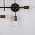 GLOBOSTAR® PIPING 00669-1 Vintage Φωτιστικό Οροφής με Ντουί 12 x E27 AC 220-240V IP20 - Μπρούτζινο - Μ78.5 x Π9.5 x Υ64cm - Image 6