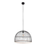 GLOBOSTAR® NEVIS 00681 Μοντέρνο Κρεμαστό Φωτιστικό Οροφής με Ντουί 1 x E27 AC 220-240V IP20 - Μαύρο & Μπεζ - Μ49 x Π49 x Υ34.5cm - Image 4