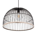 GLOBOSTAR® NEVIS 00681 Μοντέρνο Κρεμαστό Φωτιστικό Οροφής με Ντουί 1 x E27 AC 220-240V IP20 - Μαύρο & Μπεζ - Μ49 x Π49 x Υ34.5cm - Image 6
