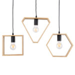 GLOBOSTAR® ELISE 00682 Μοντέρνο Κρεμαστό Φωτιστικό Οροφής με Ντουί 3 x E27 AC 220-240V IP20 - Μπεζ & Μαύρο - Μ76 x Π8 x Υ25cm - Image 6