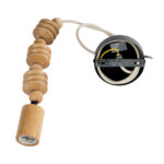 GLOBOSTAR® BEADS 00696 Vintage Κρεμαστό Φωτιστικό Οροφής με Ντουί 1 x E27 AC 220-240V IP20 - Μπεζ - Μ5 x Π5 x Υ33cm - Image 4