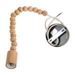 GLOBOSTAR® BEADS 00698 Vintage Κρεμαστό Φωτιστικό Οροφής με Ντουί 1 x E27 AC 220-240V IP20 - Μπεζ - Μ4 x Π4 x Υ47cm - Image 3
